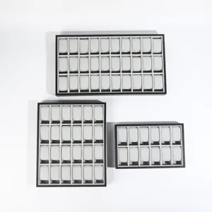 Professionelles Uhrendisplay mit 24 und 12 Fächern für luxuriöse Aufbewahrung und Ordnung.