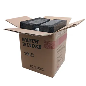 Secure shipping packaging for automatic watch winder model SKW162 with protective foam padding