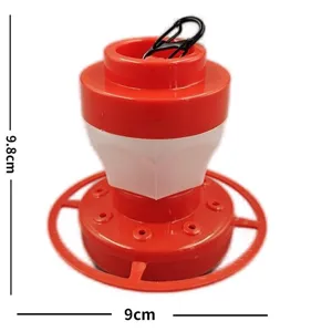 Tragbarer Outdoor Plastik Kolibri Vogelfuetterer mit Haengehaken und Futterbasis 9cm