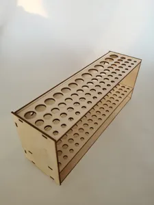 Supporto per Pennelli in Legno Organizer Multi Foro per Strumenti Vista Dettaglio