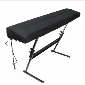 Black electric piano dust cover, 88-key keyboard waterproof protective case with drawstring.