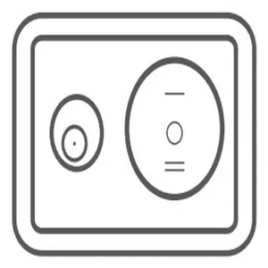 Schematic view of the control panel for an automatic watch winder with a 3-mode switch dial