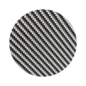 Close-up macro view of the black carbon fiber texture pattern used for watch winders