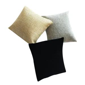 Set van 3 sieradenkussentjes in fluweel, jute en pluche voor horloges en armbanden display