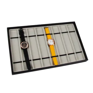 10-Slot PVC Watch Display Tray Organizer for Professional Jewelry Showcase