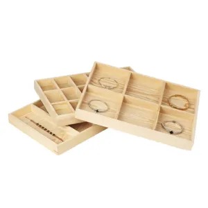 Vassoi organizer per gioielli in legno massiccio per bracciali e braccialetti.