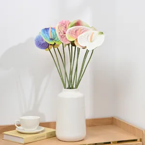 Artificial Anthurium Flowers Simulation Plant Fake Flower Branch Bouquet Home Room Decor