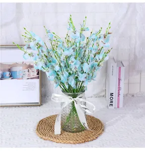Orchidee danzanti artificiali fiori finti in vaso di vetro decorazione floreale per la casa