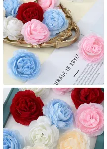 Artificial peony flower heads for wedding decoration, floral arrangement, and gift box filling.