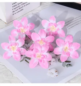 Künstliche Orchideenblütenköpfe für Hochzeitsdekoration Kranz Handgelenk Korsage Basteln.