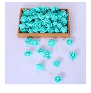 Testine di rose in schiuma artificiale da 3.5cm per fai da te, decorazioni nuziali e scatole.
