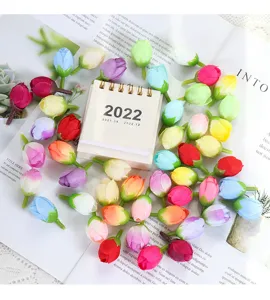 Bunte künstliche Rosenblüten kleine Rosenknospen für DIY Handwerk Korsagen Zubehör