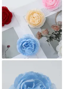 Artificial peony flower heads for wedding decoration, gift box filling and home decor.
