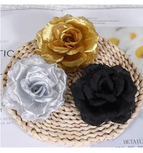 Artificial 8cm Rose Flower Heads Fabric Silk Flowers for Wedding Party DIY Crafts Decor
