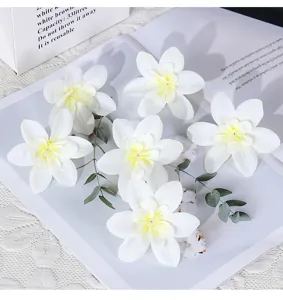 Künstliche weiße Orchideen Blütenköpfe für Hochzeit Dekoration DIY Kränze Geschenkboxen