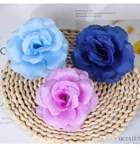 Artificial rose flower heads for wedding decoration, DIY craft, floral wall and party decor.