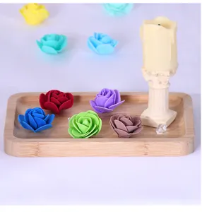 3.5cm teste di rose in schiuma fiori artificiali per matrimonio fai da te decorazione scatola regalo