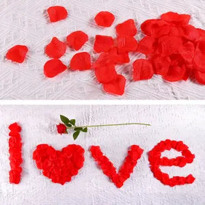 Artificial red rose petals for wedding decoration and romantic room setup, 1000 pcs.