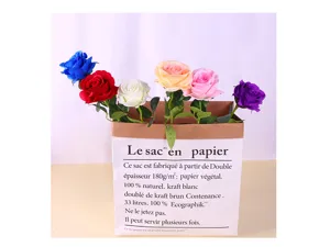 Künstliche Rose einzelner Stiel Falschblume für Haus Hochzeit Dekoration Strauß Büro