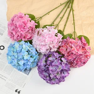 Artificial hydrangea flowers bouquet silk fake floral wedding home party decoration