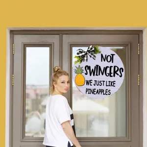 Lustiges Ananas Holz Hängeschild Türschild für Haus Outdoor dekoratives Willkommensschild