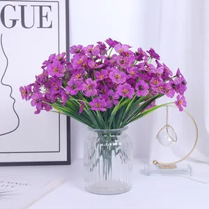 Artificial Violet Silk Flowers Floral Bouquet For Wedding Home Hotel Outdoor Decoration