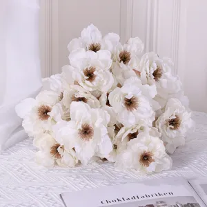 Artificial Peony Flower Single Branch Silk Flower Bouquet For Home Living Room Wedding Party Decoration