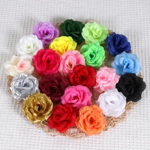 Artificial Silk Rose Flower Heads Faux Rose Flowers For Wedding Party Home Decor DIY Craft Floral Arrangements