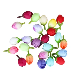 Künstliche kleine Rosenknospen bunte DIY Handwerk Zubehör für Korsage Dekoration.