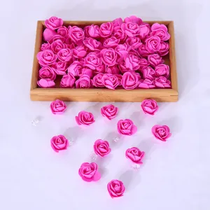 Testine di rose artificiali in schiuma PE da 3.5cm per fai da te, decorazione matrimonio.