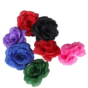 Artificial silk rose flower heads bulk for wedding decoration DIY floral arrangements crafts 8cm