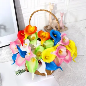 PU mini calla lelie kunstbloemen boeket voor huisdecoratie fotografie nep bloem decoratie.