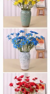 Künstliche Gänseblümchen Blumenstrauß Falsche Chrysantheme Hochzeit Heim Dekoration Stil