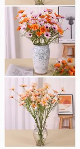 Kunstblumen Gänseblümchen Strauß für Zuhause Hochzeit Dekoration Fotografie Requisiten.