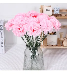 Kunstmatige roze anjer boeket zijden bloemen voor elegante huisdecoratie en mooie geschenken.