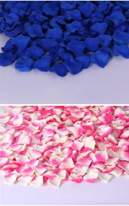 Artificial rose petals made of non-woven fabric, perfect for wedding decoration and party layout.
