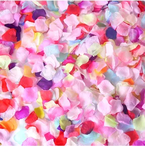 Artificial rose petals colorful silk flower confetti for wedding party room decoration details