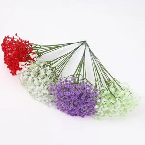 Multi-color artificial baby breath flower bouquet for wedding and home decoration main view