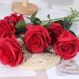 Einzelner Künstlicher Rosenblütenstiel Falsche Seidenrose Für Hochzeitsstrauß Heim Büro Schreibtisch Dekoration Blumenarrangement