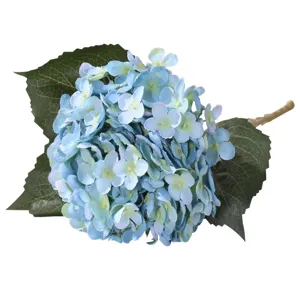 Fleur d'hortensia artificielle bleue 11 fourches mini fausses fleurs déco mariage DIY