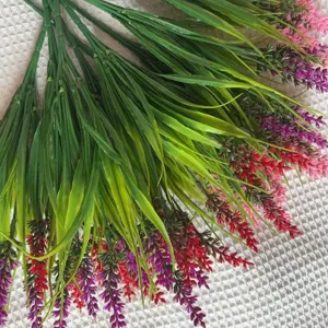 Artificial lavender flower bouquet plastic plants for home decor and photography props.