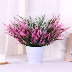 Plante en pot de lavande artificielle bouquet de fleurs de blé pour la maison mariage