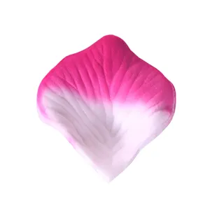 Artificial rose petals for wedding decoration, romantic pink and white fabric petals.