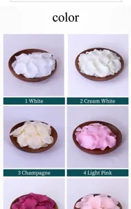Artificial rose petals in multi-colors, perfect for wedding decoration and party events.