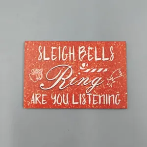 Christmas wooden sign decorative plaque for tiered tray tabletop holiday home decor piece.
