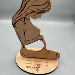 Soporte de exhibición de ecografía de madre embarazada de madera, regalo de recuerdo de bebé.