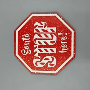 Christmas candy wooden sign tiered tray decor festive holiday home desktop tabletop ornament