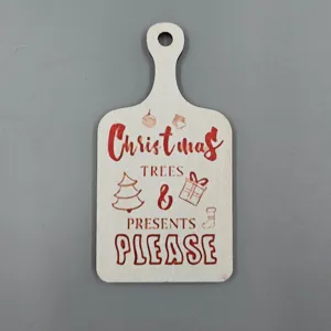 Wooden Christmas mini cutting board sign festive tier tray decoration table ornament