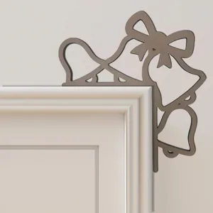 Christmas bell door corner decoration ornament, creative holiday home decor for door frame.