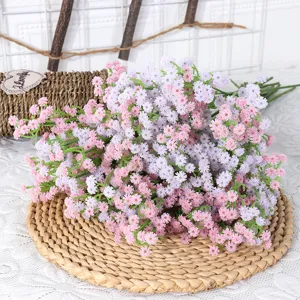 Artificial Baby Breath Flowers Gypsophila Plastic Fake Flowers Branch For Wedding Home Party Room Floral Decoration